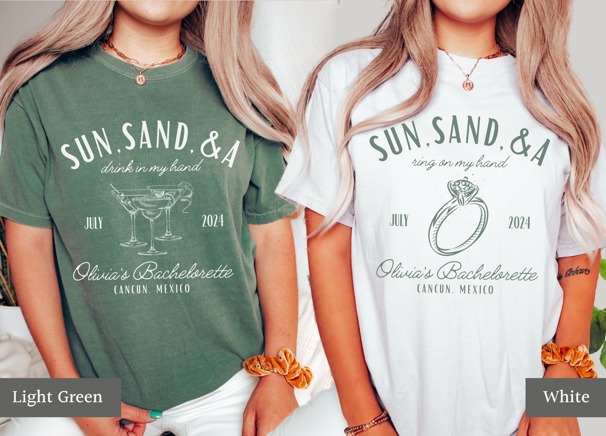 Beach Bachelorette Party Shirts, Sun Sand and a Ring on My Hand, Custom Bachelorette Tshirts, Comfort Colors Bachelorette Tees, Beach Bach