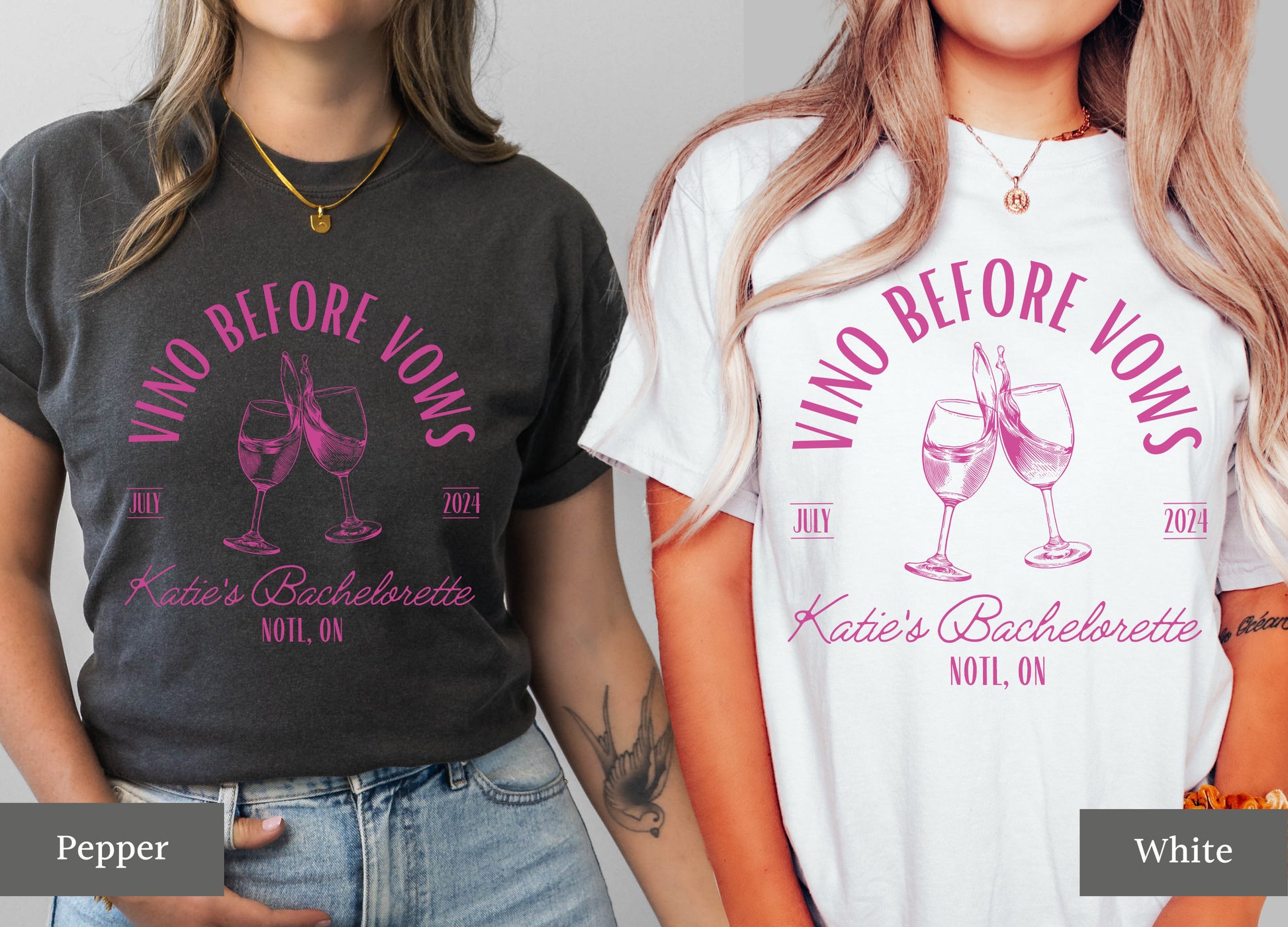 Wine Bachelorette Party, Custom Winery Bachelorette Shirts, Vino Before Vows, Personalized Bach Tees, Vineyard Bachelorette