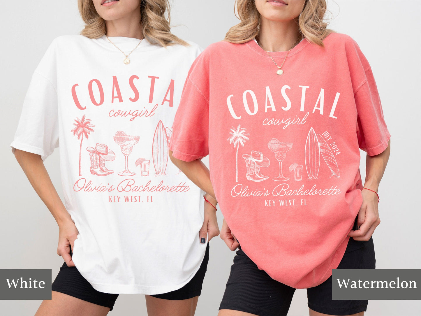 Coastal Cowgirl Bachelorette Party Shirt, Custom Location Bach Tees, Bridesmaid Gifts, Western Bachelorette, Bridal Party Tshirts