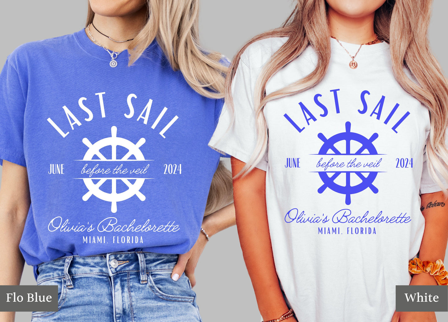 Nautical Bachelorette Party Shirts, Last Sail Before the Veil, Custom Bachelorette Tees, Comfort Colors Bachelorette Tshirts, Cruise Shirts