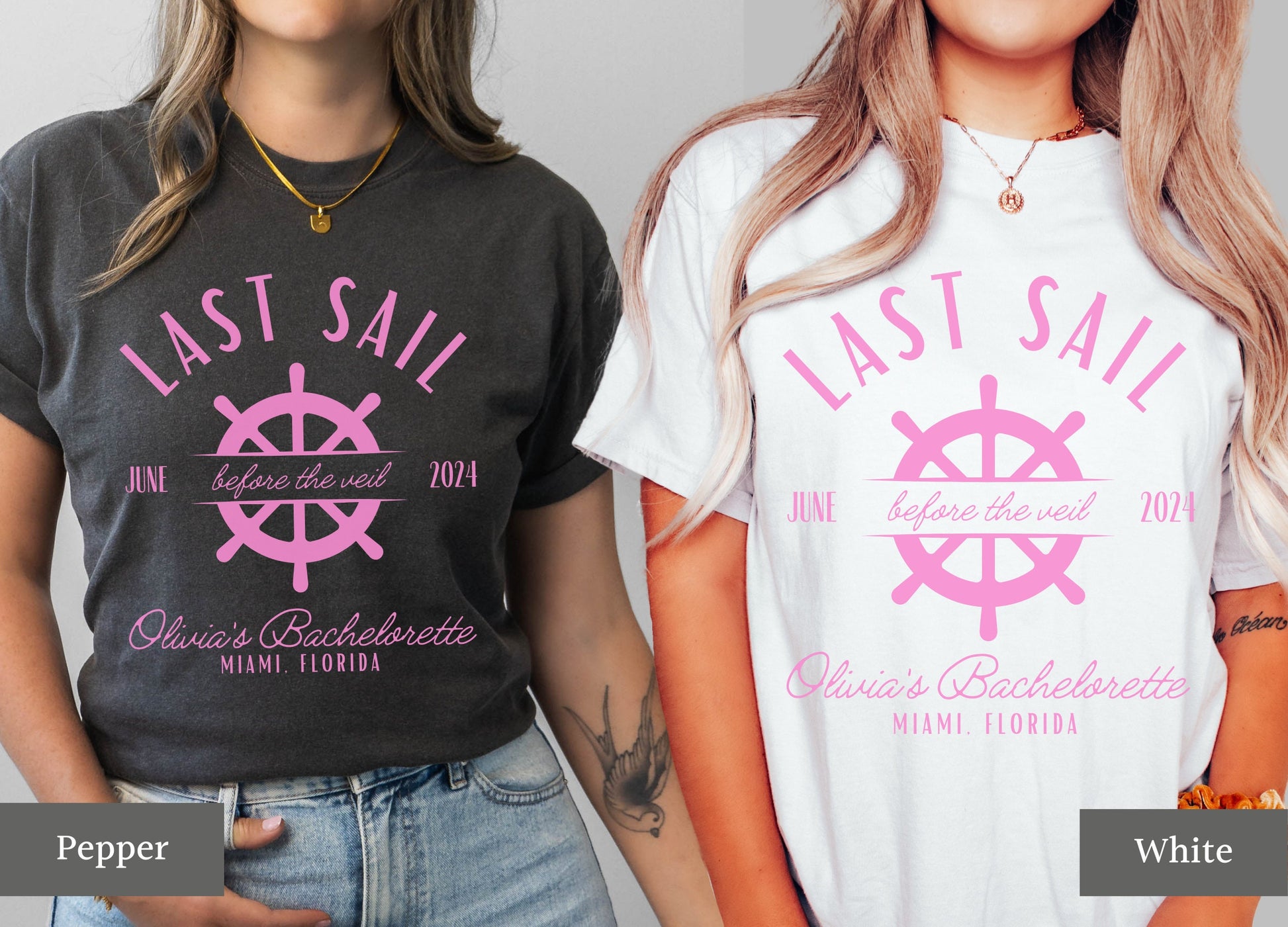 Nautical Bachelorette Party Shirts, Last Sail Before the Veil, Custom Bachelorette Tees, Comfort Colors Bachelorette Tshirts, Cruise Shirts