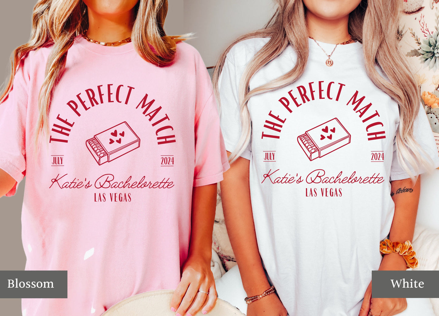 Perfect Match Bachelorette Party Shirts, Custom Bach Club Shirts, A Match Made in Heaven Shirt, Personalized Bridal Party Tees, Bach Merch