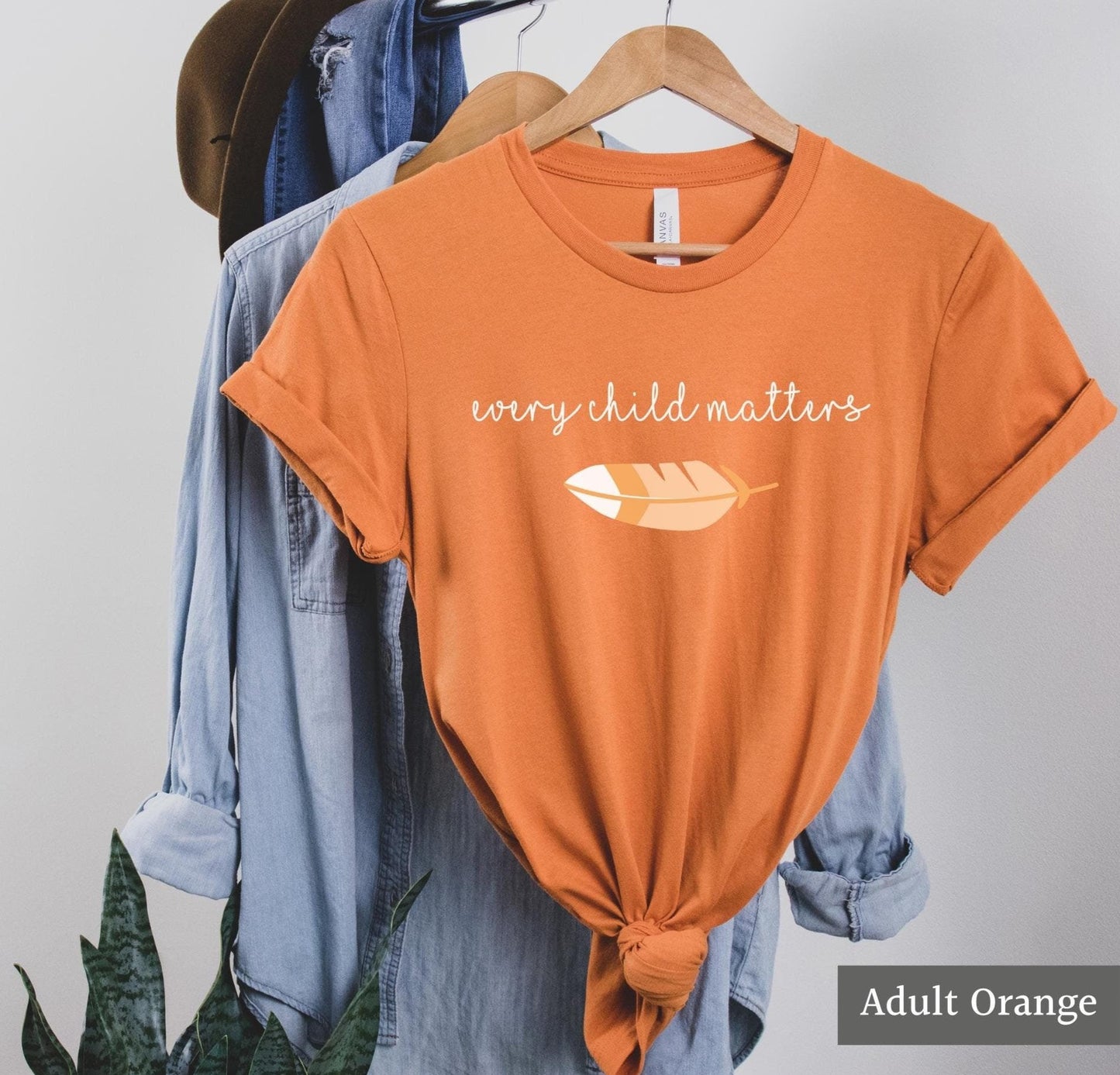 Every child matters shirt with feather