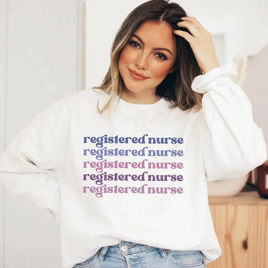 Purple Registered Nurse Sweatshirt