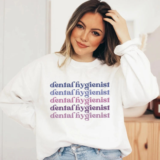 Purple Dental Hygienist Sweatshirt