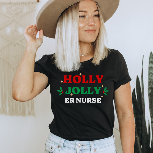 Holly Jolly ER Nurse Tee