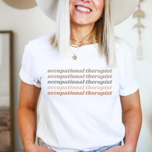 Light Retro Occupational Therapist Tee