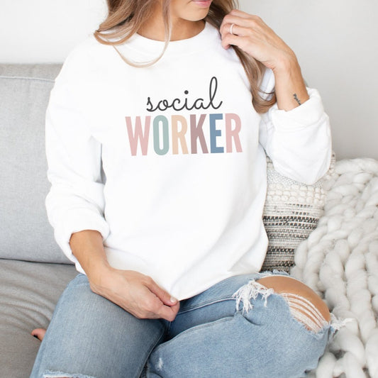 Pastel Social Worker Sweatshirt