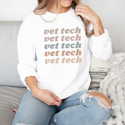 Light Retro Vet Tech Sweatshirt