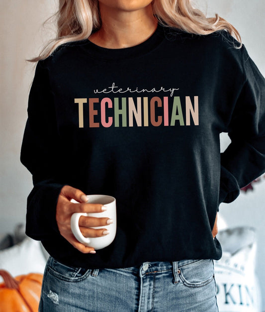 Pastel Veterinary Technician Sweatshirt