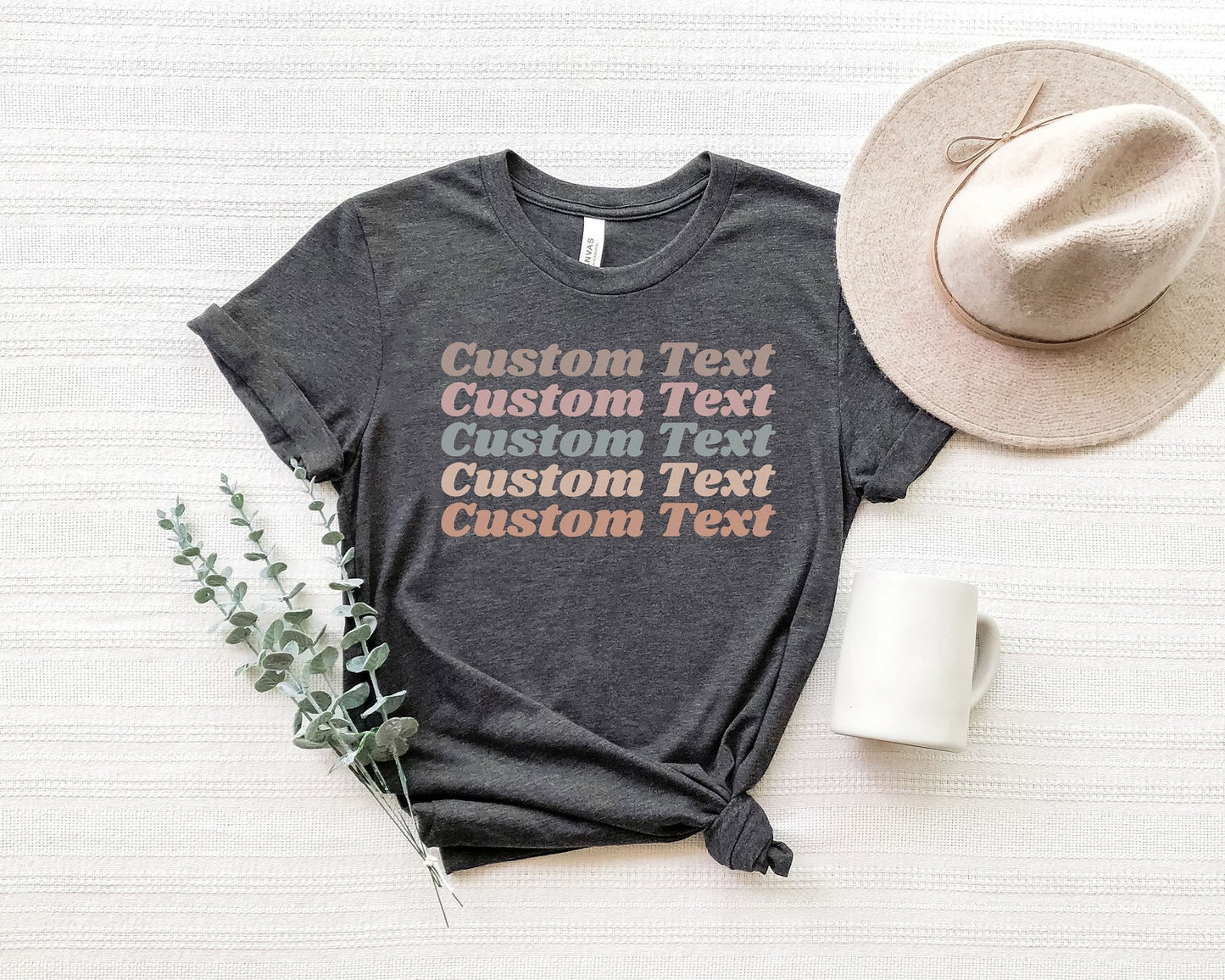 Light Retro Custom Text Tee