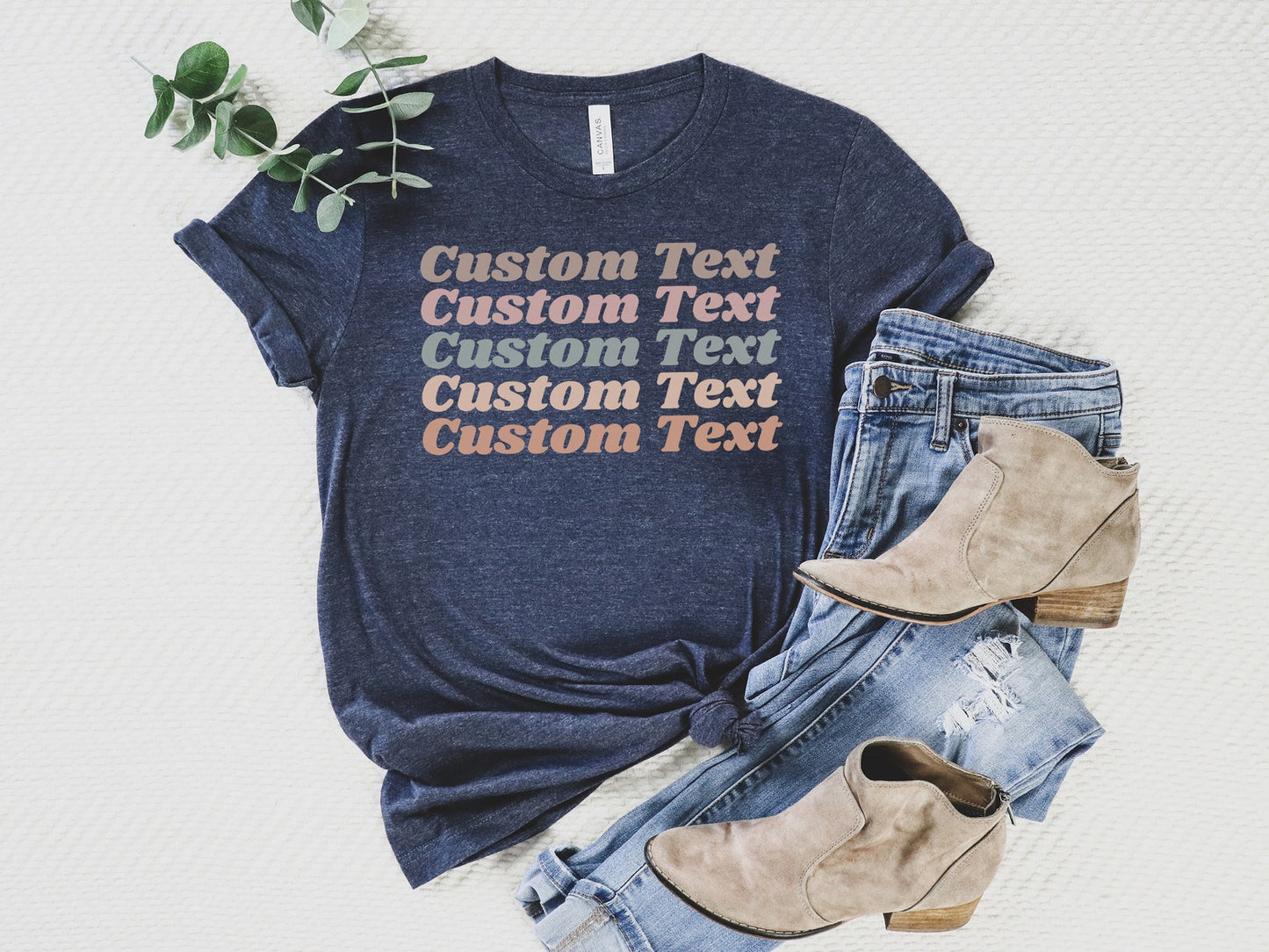 Light Retro Custom Text Tee