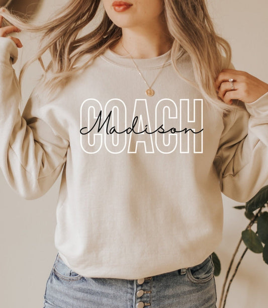 Custom Name Coach Sweatshirt