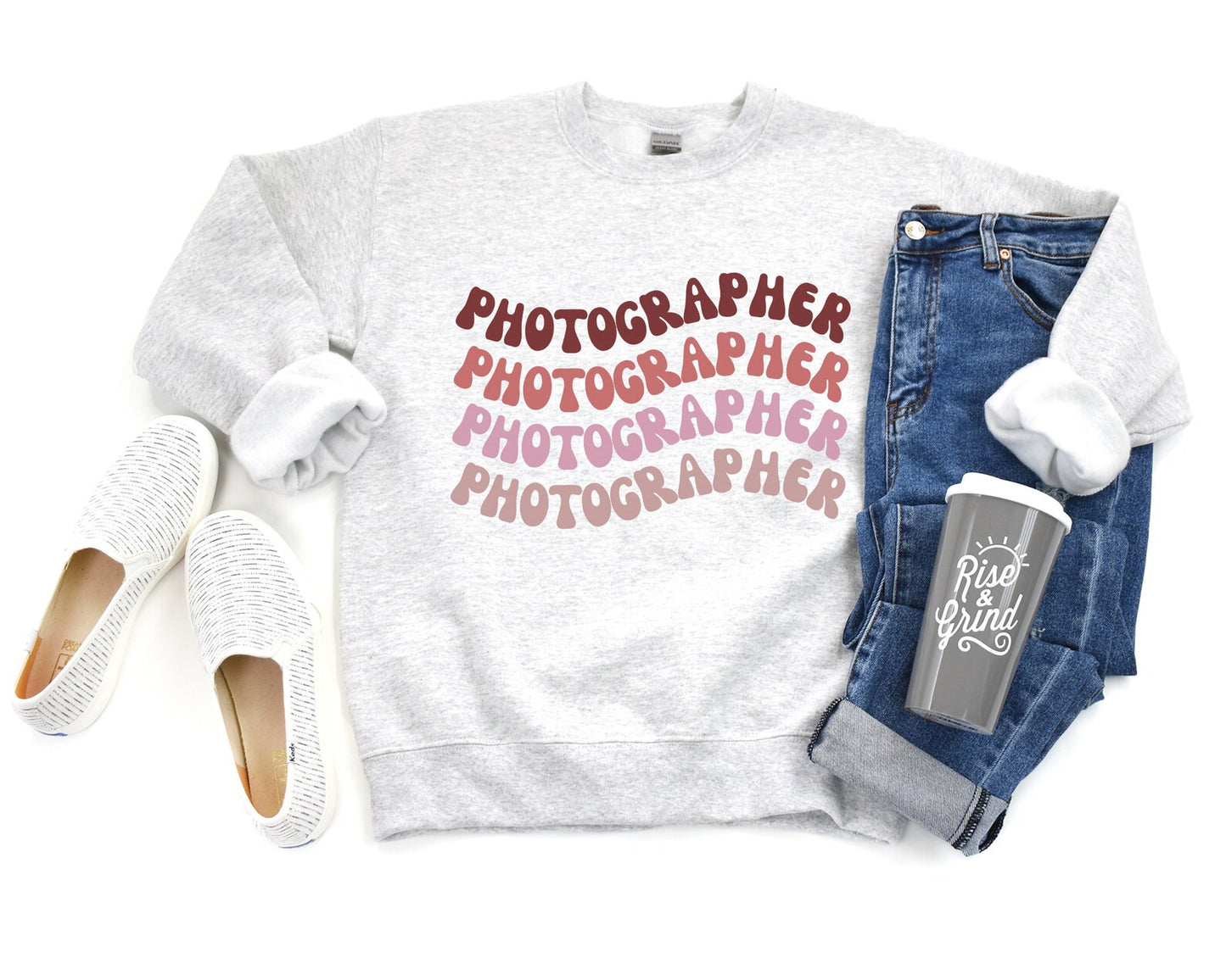 Red Retro Photographer Sweatshirt