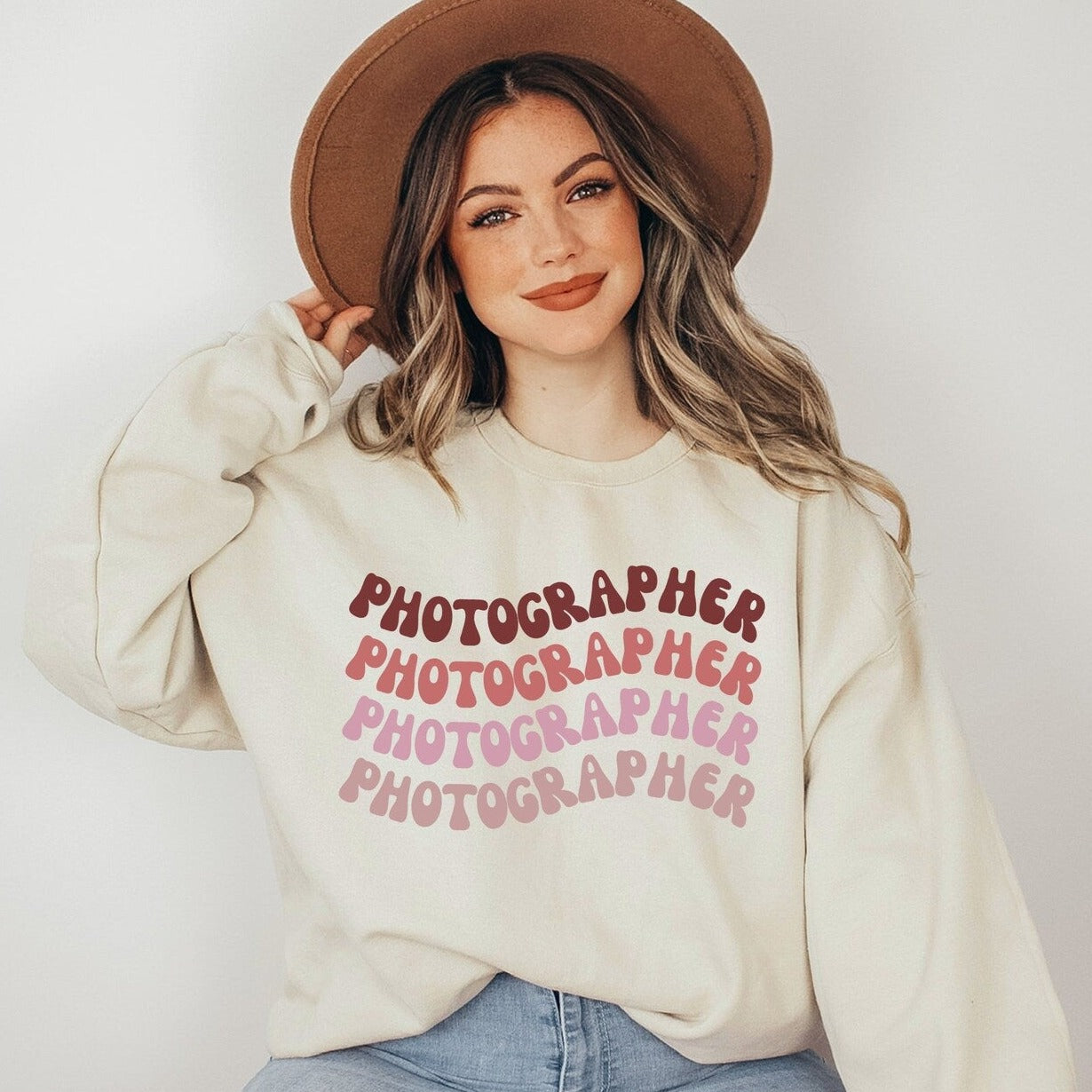 Red Retro Photographer Sweatshirt