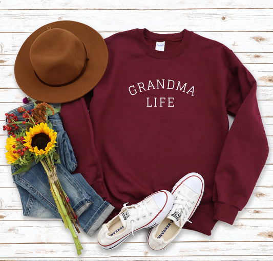 Grandma Life Sweatshirt, Gift for Grandmother, Nana Present, New Grandma Gift, Mother's Day Gift, Pregnancy Announcement