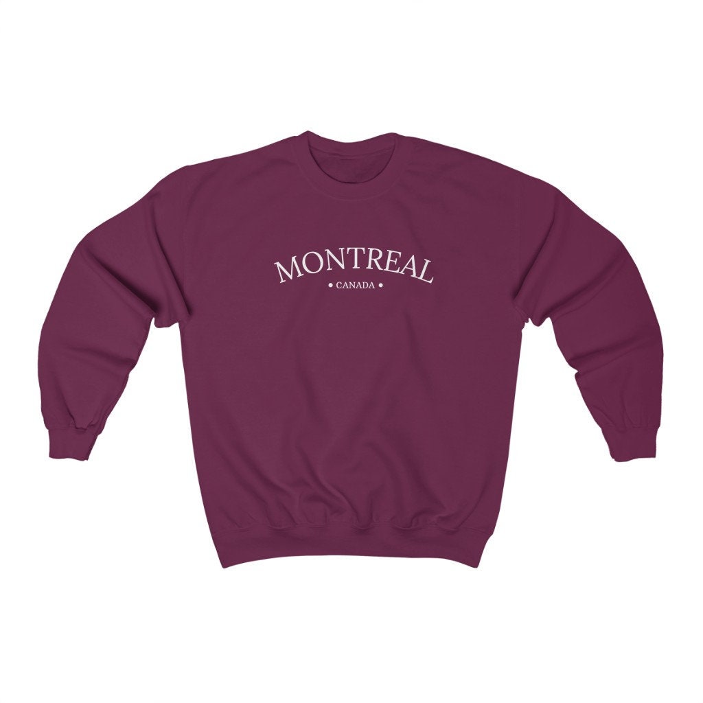 Montreal Sweatshirt, Canada Sweater, Unisex Crewneck, Quebec Shirt, Moving Gift, Going Away Present, Canadian Pullover