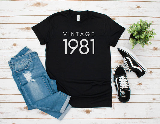 Vintage 1981 Shirt, Funny 40th Birthday Shirt, 40th Birthday Gift, 1981 Tee, Shirt for Birthday Party, Gift for 40th Birthday, Unisex Tshirt