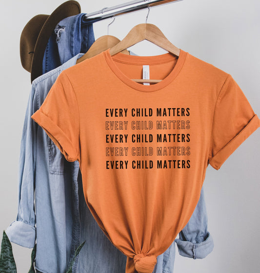Portion Donated! Every Child Matters Shirt, Indigenous Canada, Orange Shirt Day, Residential School Awareness Tee, Teacher Tshirt