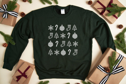 Cute Christmas Sweatshirt, Funny Christmas Sweater, Ugly Christmas Jumper for Women, Unisex Crewneck, Xmas Gift, Party Clothing