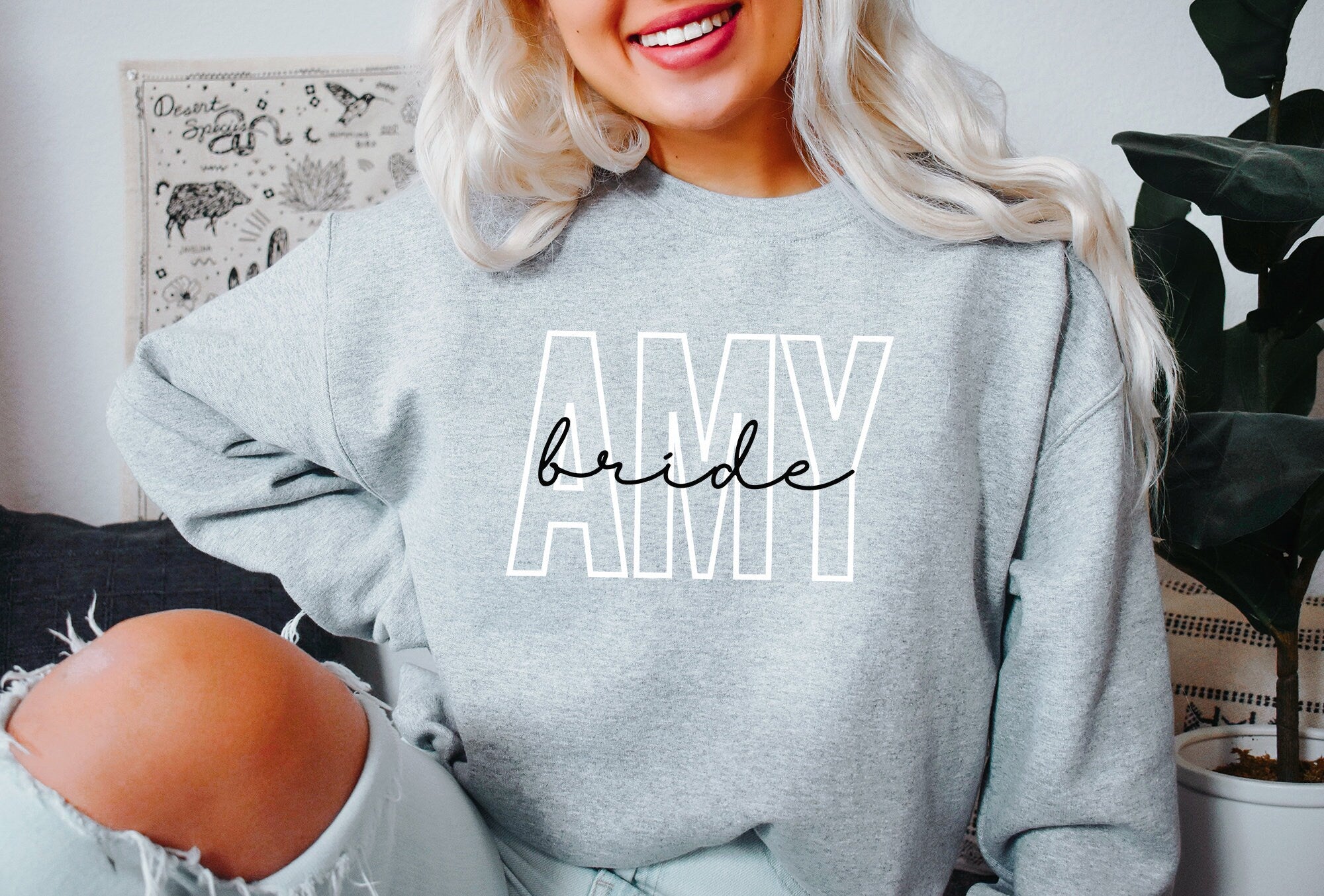 Personalized bride outlet sweatshirt