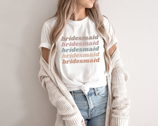 Bridesmaid Shirt, Bridesmaid Proposal Gift, Maid of Honor, Bridal Party, Bachelorette Party Shirts, Getting Ready Outfits, Bride Tribe Tee