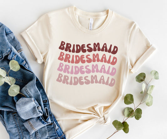 Bridesmaid Shirts, Bridal Party Tees, Bridesmaid Proposal, Gifts for Bridesmaids, Bachelorette Party, Wedding Day Getting Ready T-Shirts