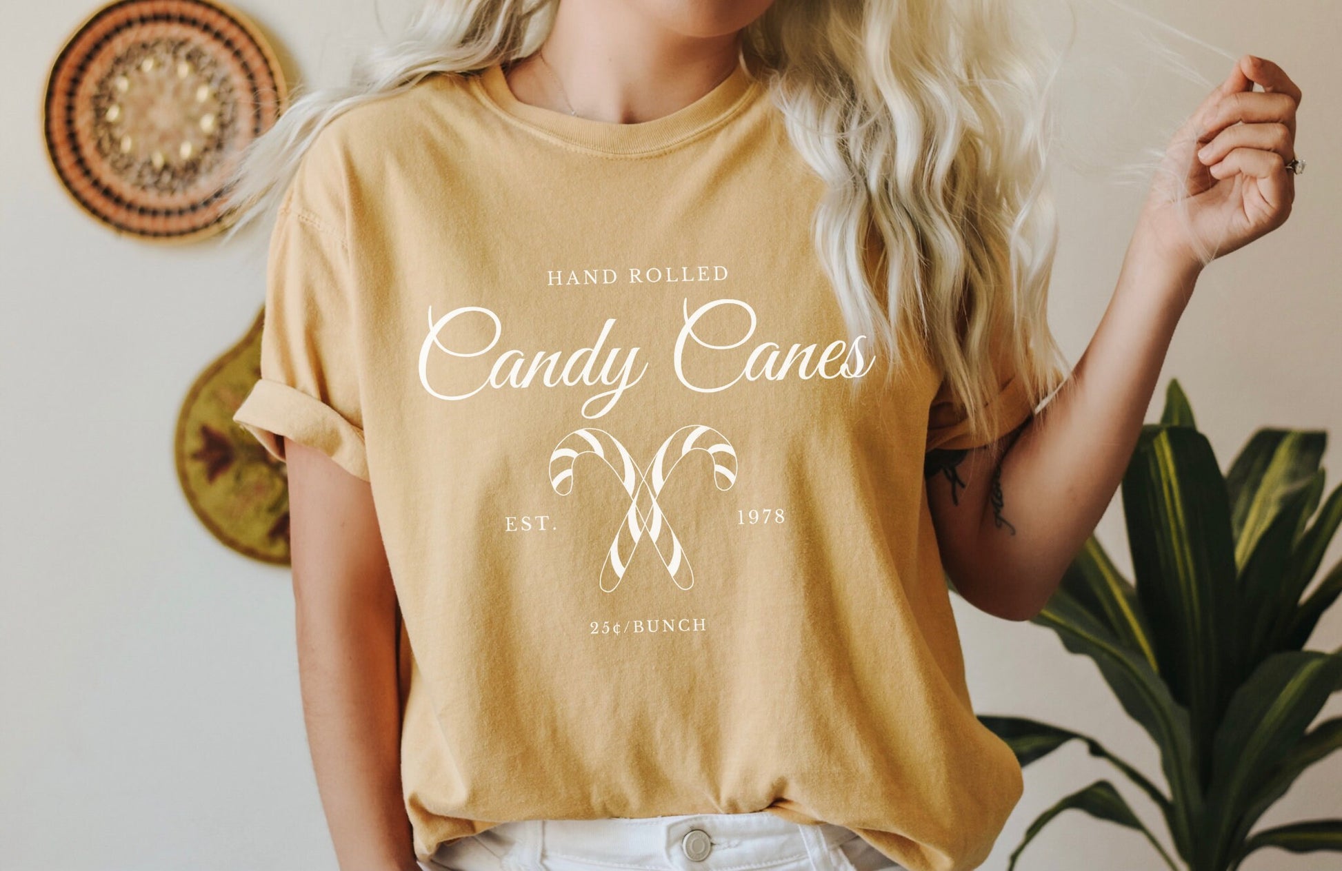 Christmas Shirt Comfort Colors®, Old Fashioned Candy Canes Tee, Vintage Christmas Party Tshirt, Secret Santa Gift, Holiday Clothing