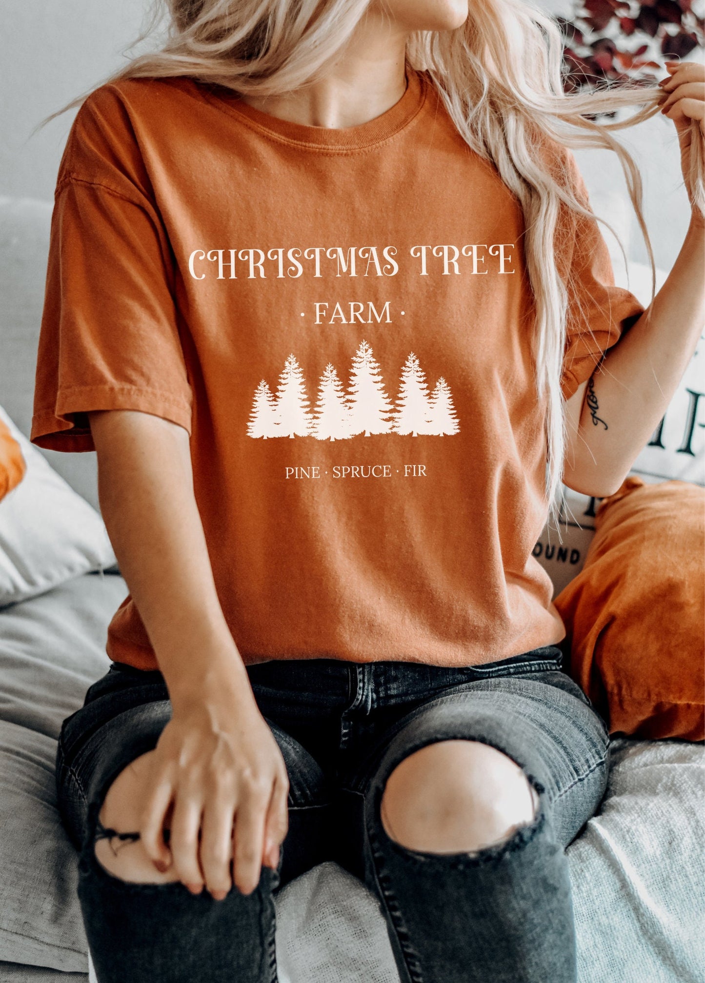 Christmas Shirt Comfort Colors®, Christmas Tree Farm Tee, Vintage Christmas Party Tshirt, Secret Santa Gift, Holiday Pajamas, Cute Pines