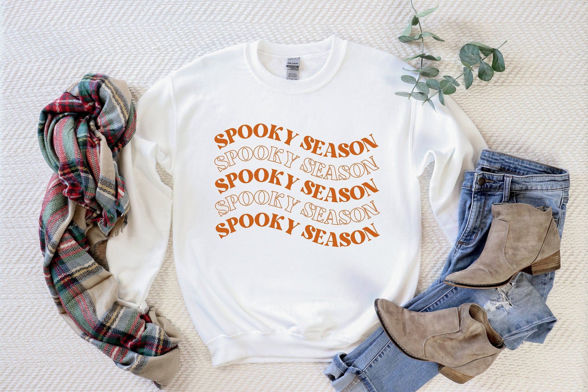 Spooky Season Sweatshirt, Cute Retro Halloween Crewneck Sweater, Halloween Shirt, Fall Pullover, Spooky Tshirt, Halloween T-Shirt