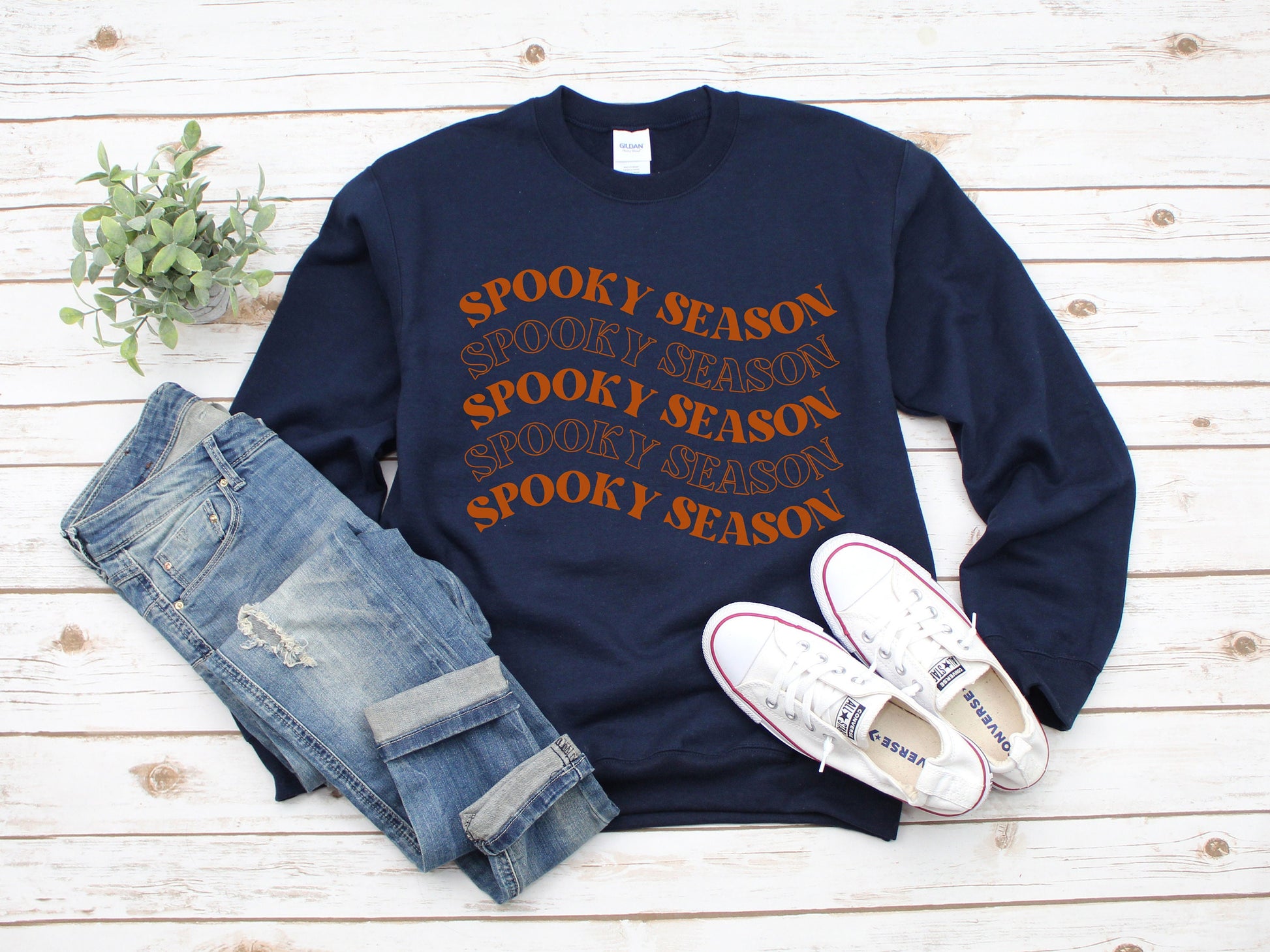 Spooky Season Sweatshirt, Cute Retro Halloween Crewneck Sweater, Halloween Shirt, Fall Pullover, Spooky Tshirt, Halloween T-Shirt