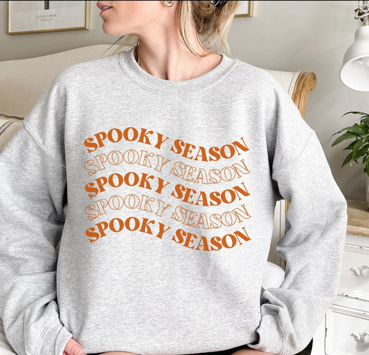 Spooky Season Sweatshirt, Cute Retro Halloween Crewneck Sweater, Halloween Shirt, Fall Pullover, Spooky Tshirt, Halloween T-Shirt
