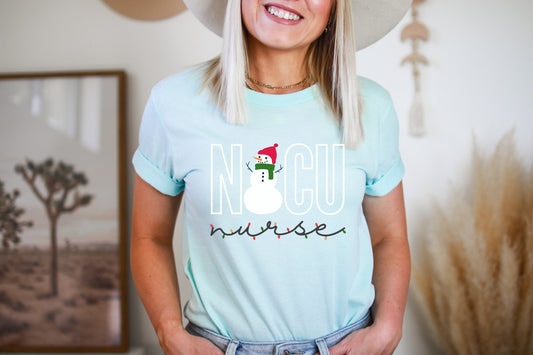 NICU Christmas Shirt, Neonatal Intensive Care Unit Nurse Tee, Neonatal ICU Nurse Shirt, Xmas Gift for NICU Nurse, Hospital Party Tshirt