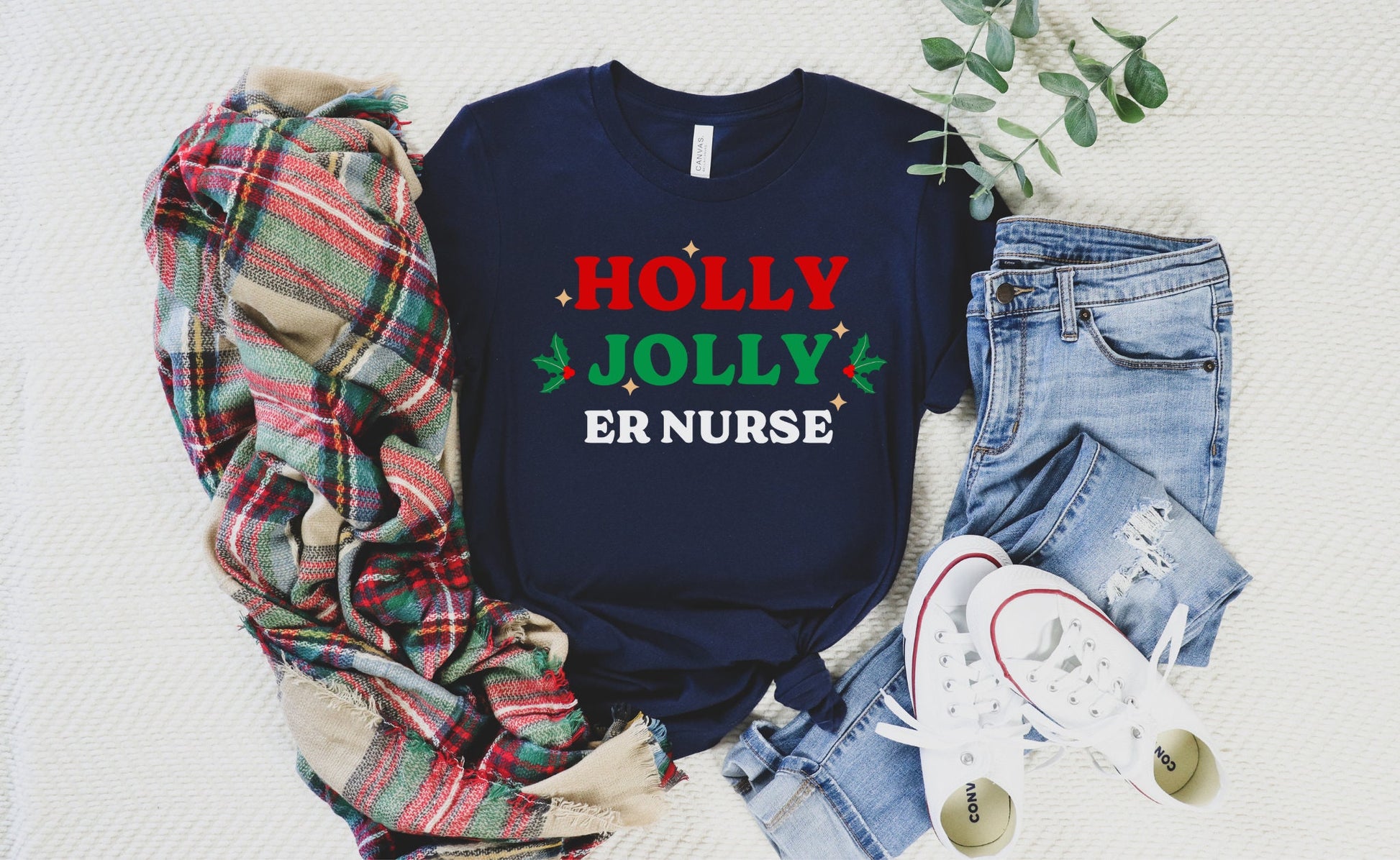 ER Nurse Christmas Shirt, Emergency Department Xmas Shirt, Christmas Gift for ER Nurse, ER Room Staff Tee, Secret Santa Nurse Present