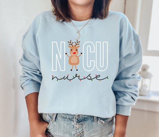 NICU Christmas Sweatshirt, Neonatal Intensive Care Unit Nurse Shirt, Neonatal ICU Sweater, Xmas Gift for NICU Nurse, Secret Santa Nurse