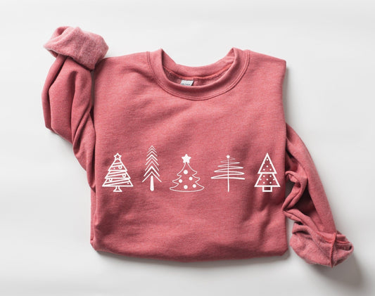 Christmas Trees Sweatshirt, Xmas Jumper, Ugly Christmas Sweater, Unisex Crewneck, Christmas Gift, Matching Family Shirts, Christmas Pajamas
