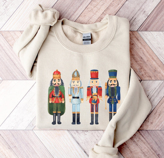 Nutcracker Sweatshirt, Cute Christmas Sweater, Holiday Crewneck, Xmas Shirt, Christmas Gift For Her, Unisex Nutcracker Pullover