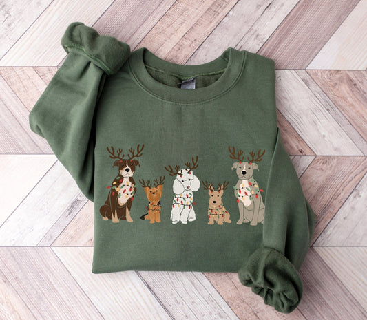 Christmas Dog Sweatshirt, Dog Owner Christmas Gift, Cute Holiday Jumper, Dog Lover Shirt, Funny Crewneck Sweater